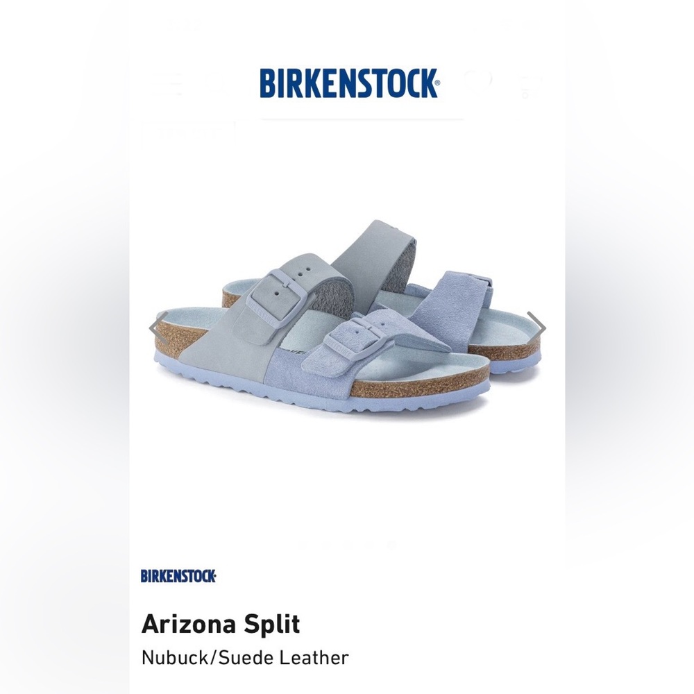 BIRKENSTOCK•
Arizona Split
Nubuck/Suede Leather.Blue.size /39/25/8